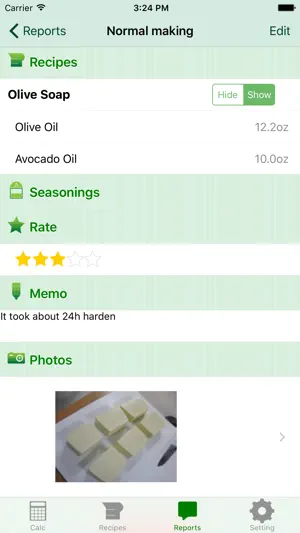 Handmade Soap Calculator Lite screenshot 3