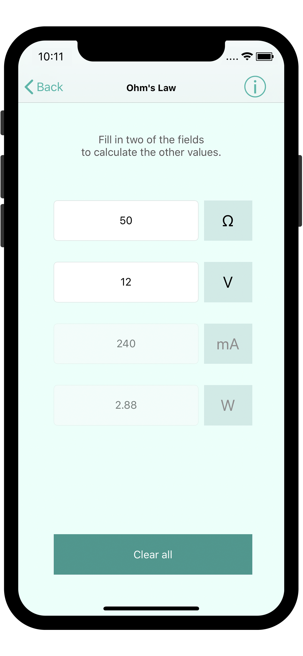 Resistor, Capacitor color code screenshot 8