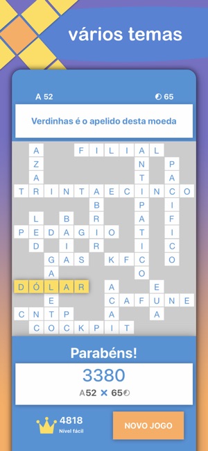 iCruzadinha Palavras Cruzadas na App Store