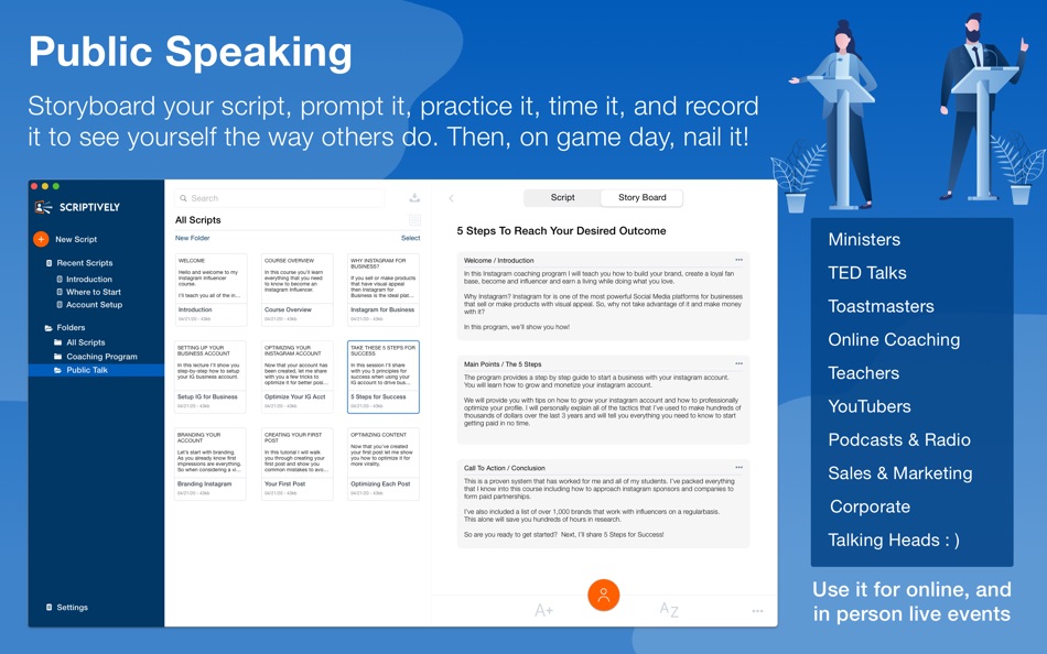 #2. Scriptively - Teleprompter App (macOS) 由: Scriptively, LLC