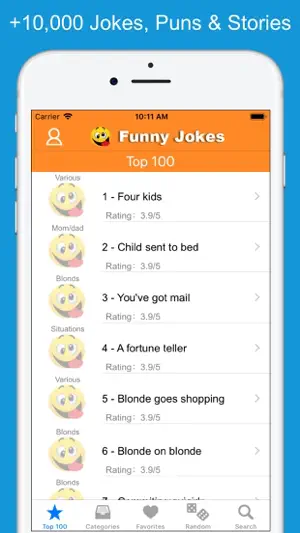 Funny Jokes, Stories & Puns screenshot 1