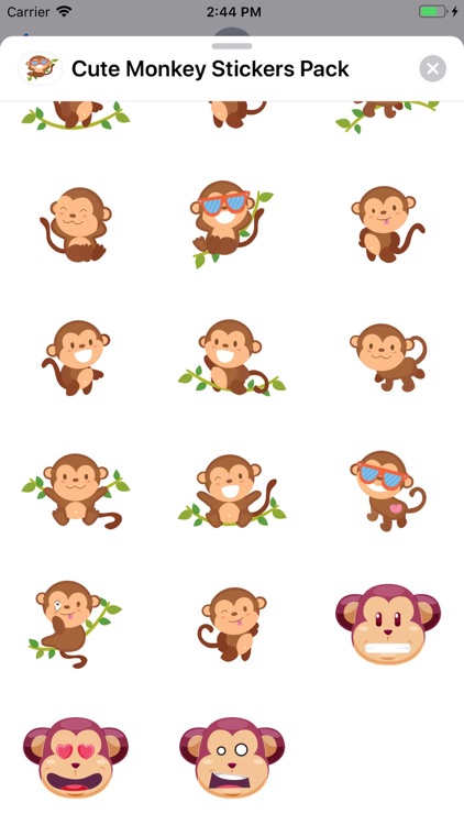 Cute Monkey Stickers Pack screenshot-1
