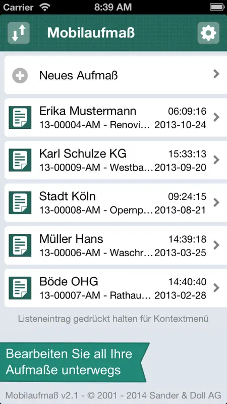 Mobilaufmaß Pro screenshot 1 of 5