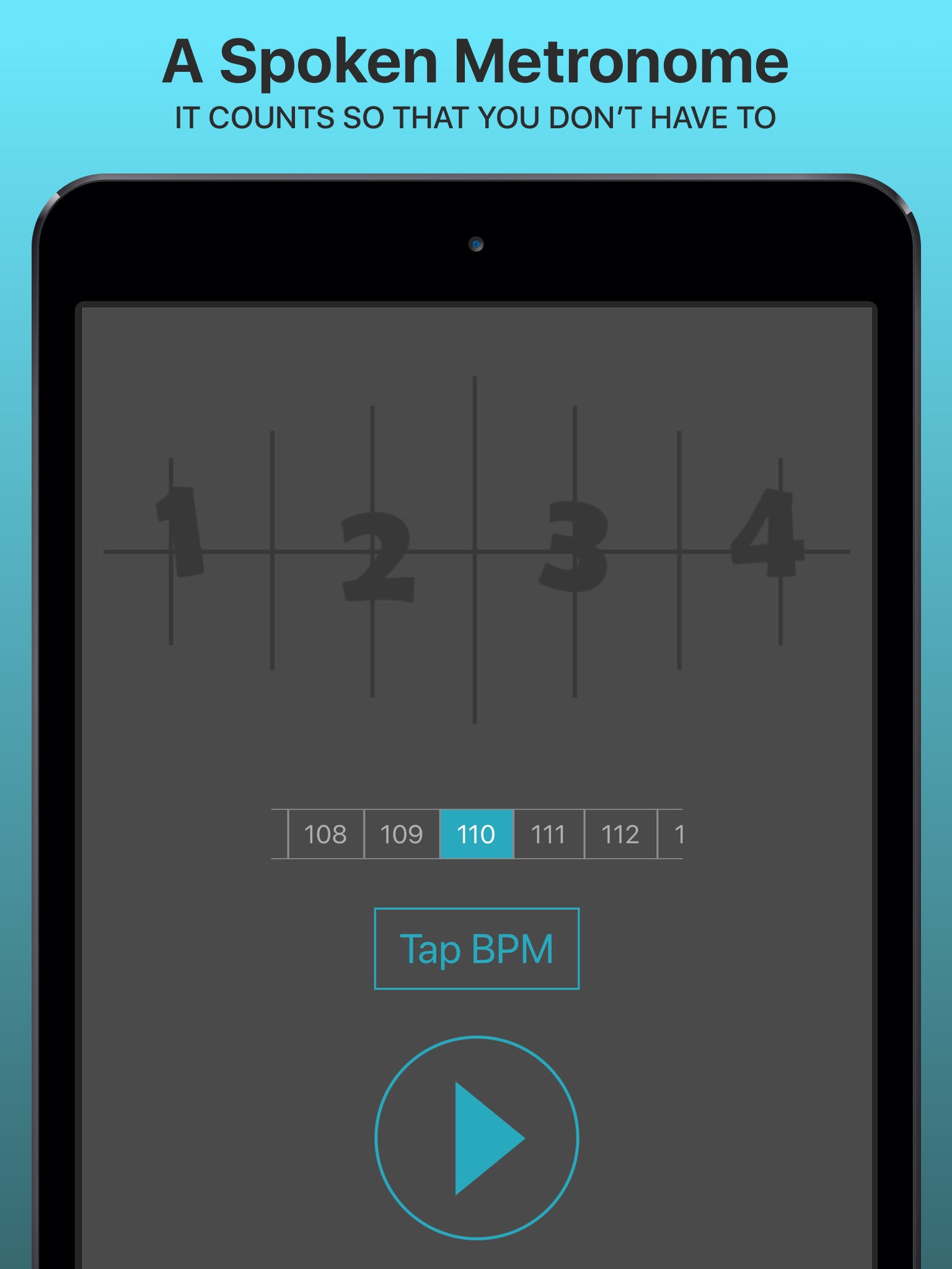 SpeakBeat Metronome - 1 2 3 4 screenshot 2