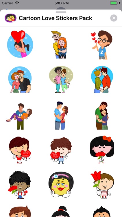 Cartoon Love Stickers Pack