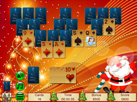 Xmas TriPeaks Card Solitaire iPad screenshot