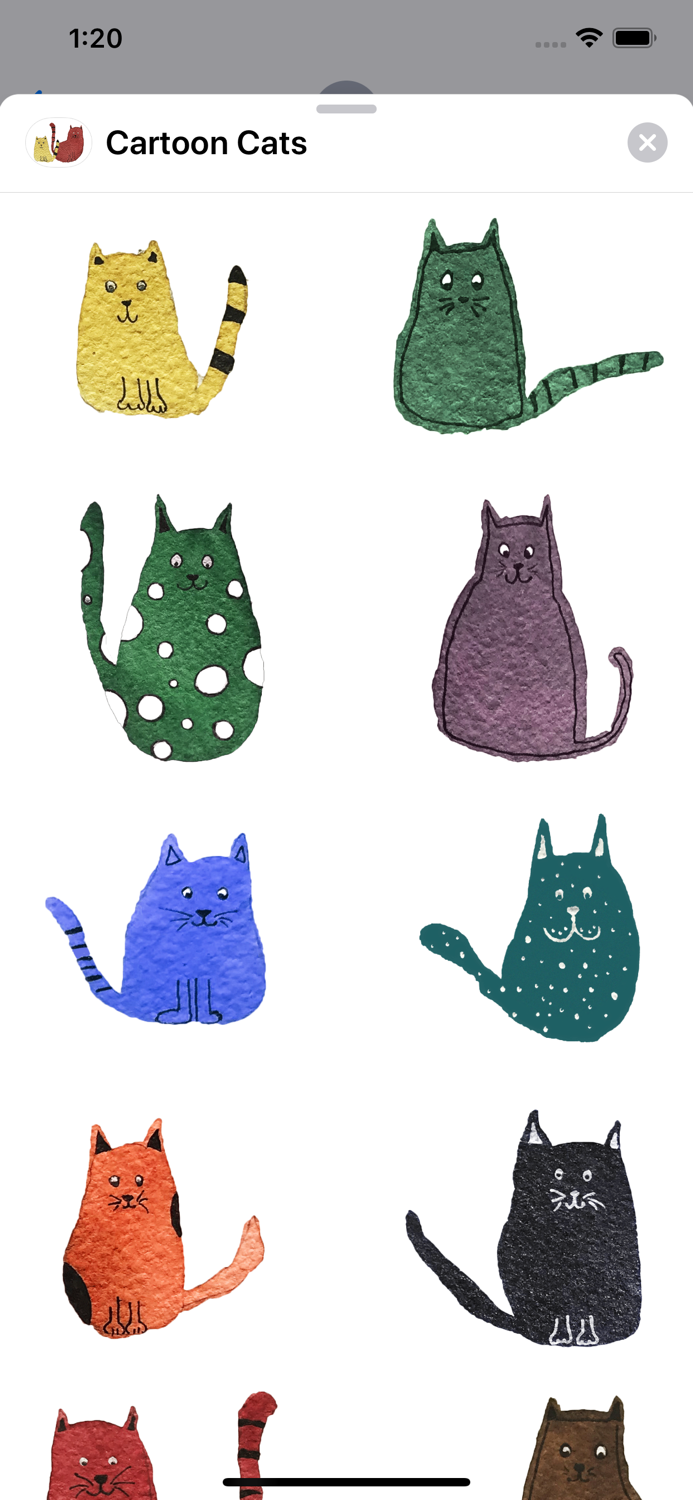 Cartoon Cat Sticker Pack