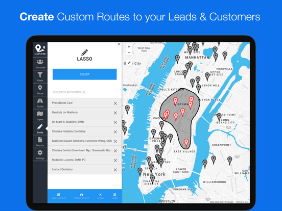 LeadPlotter Route & Sales CRM iPad screenshot 4 - Business app