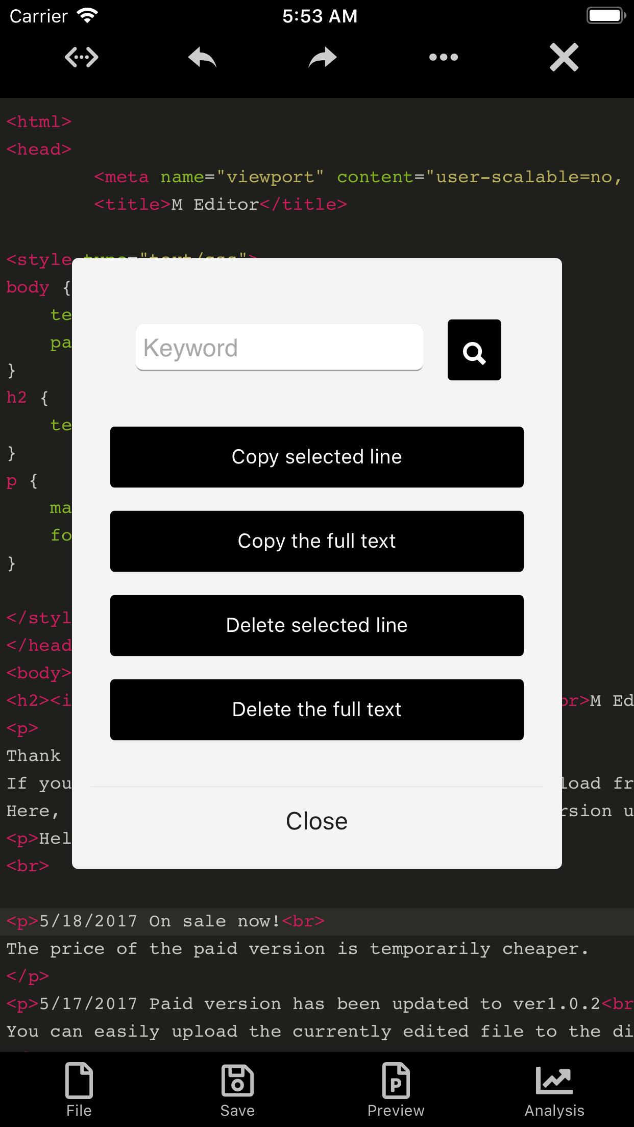 M Editor - Code & FTP screenshot 5