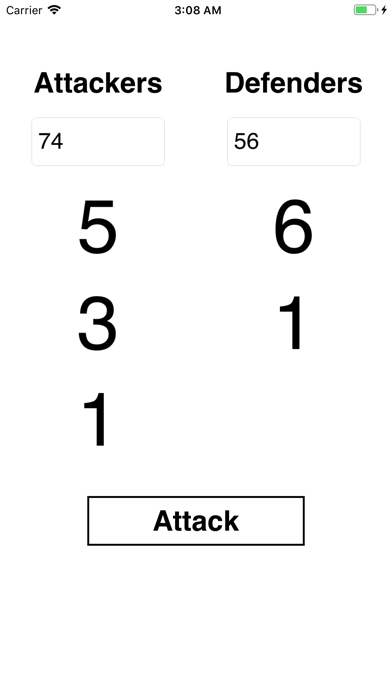 Dice Roller for Risk app screenshot
