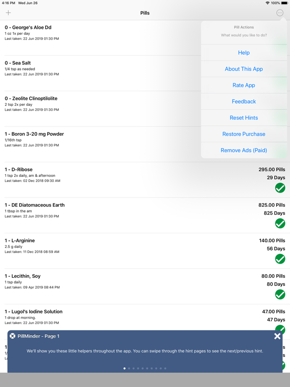 PillMinder iPad screenshot