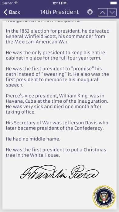 The U.S. Presidents Screenshot