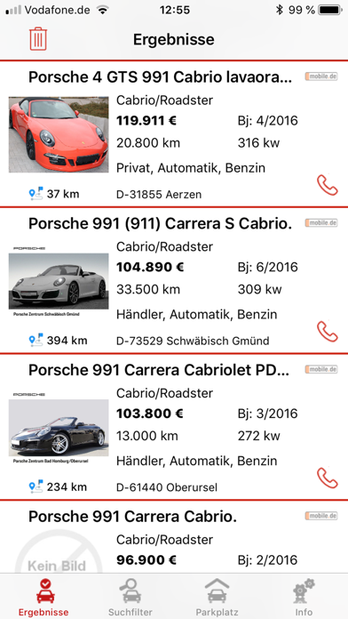 AutoradarX Autosuche Screenshot