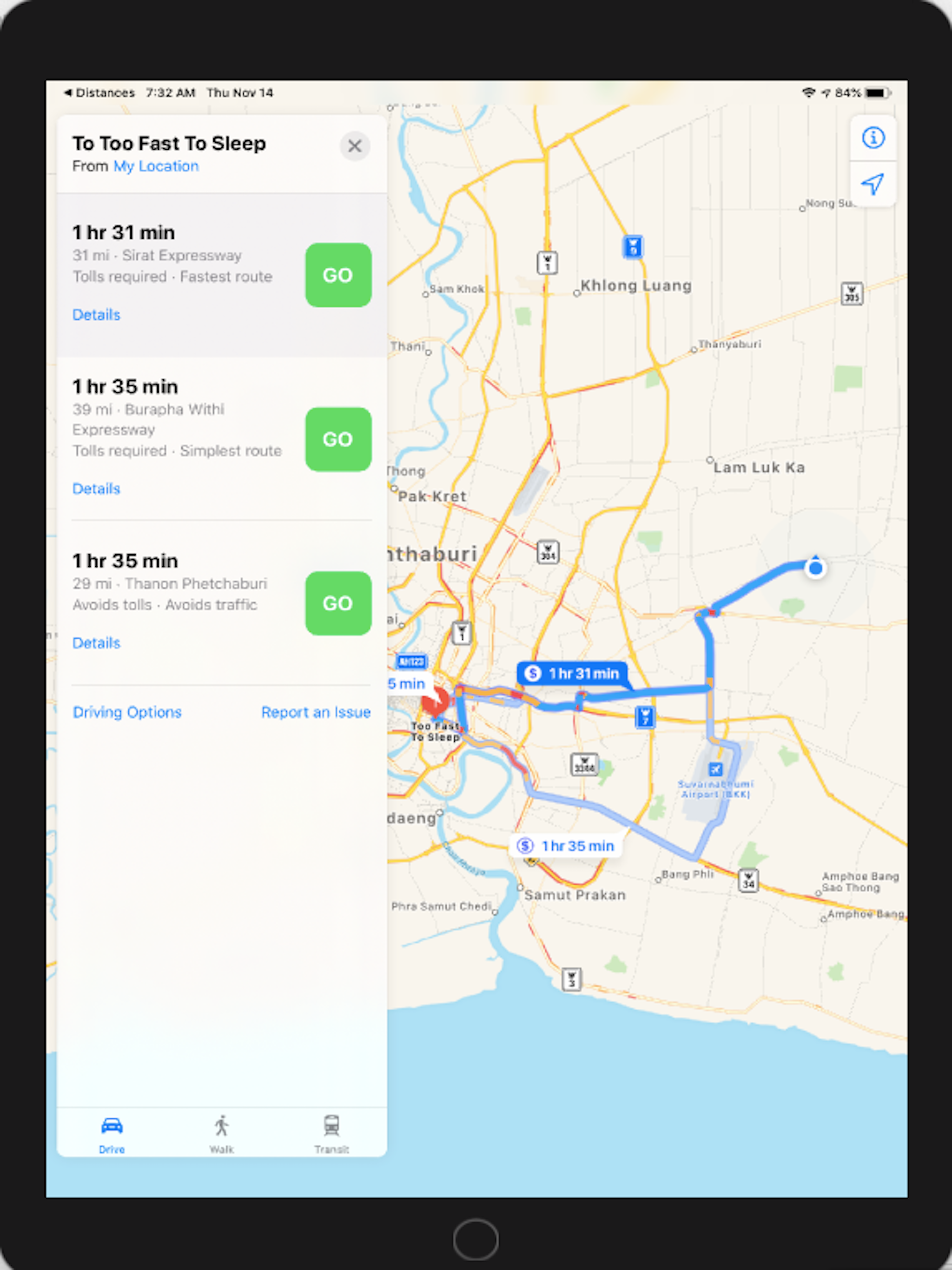 Distance Routes Navigation