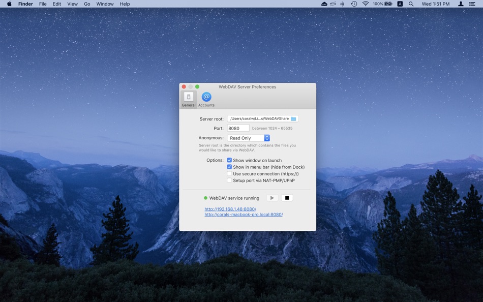 WebDAV Server - 1.3.3 - (macOS)