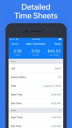 Hours - Tracker & Time Clock screenshot 4