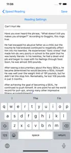 Speed Reading screenshot #3 for iPhone