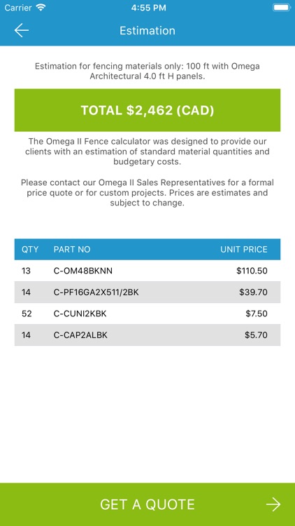 Omega II Fence Calculator