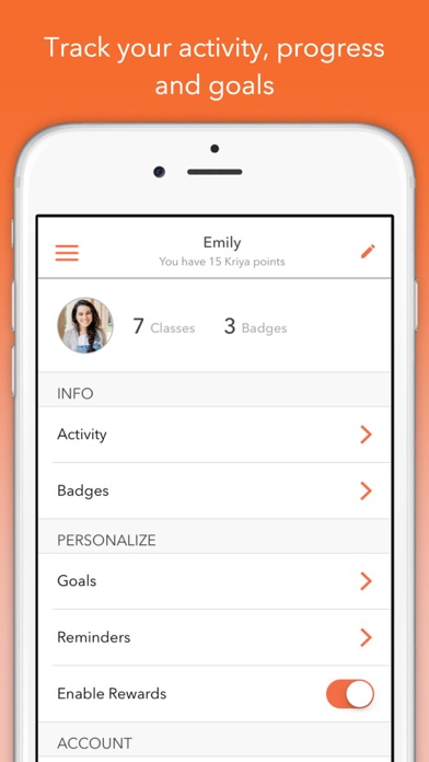 Track Yoga – A Simple Yoga App Screenshot