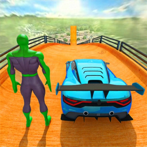 Superhero Racing Car Stunts iOS App