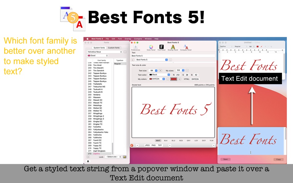 #4. Best Fonts 5 (macOS) Podle: Tomoyuki Okawa