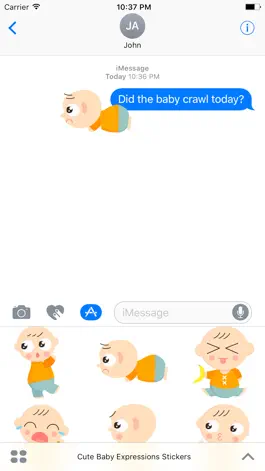 Game screenshot Cute Baby Expressions Stickers hack
