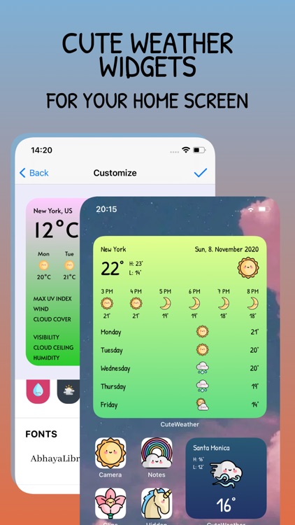 CuteWeather: weather widget