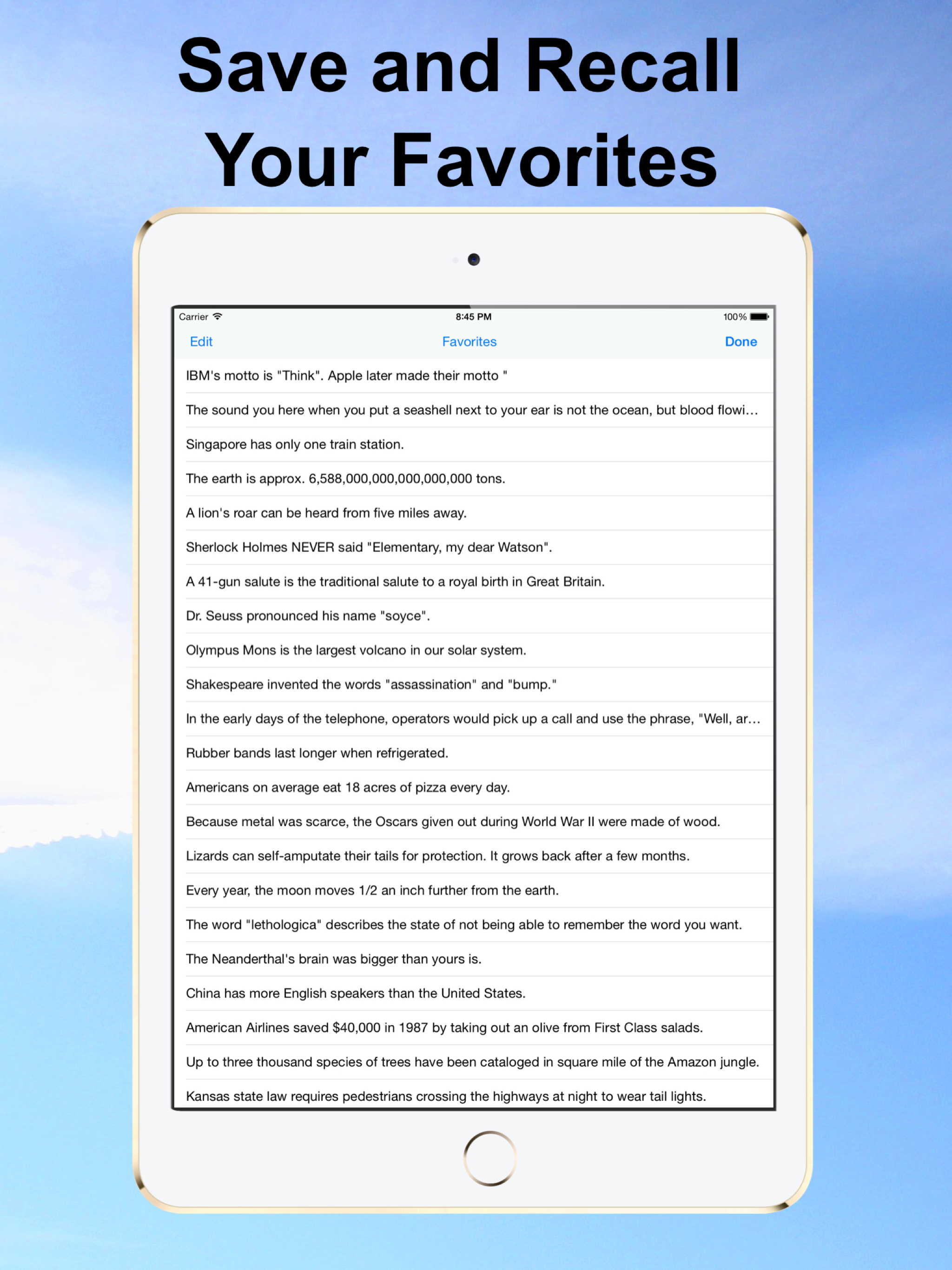 Random Facts — 3500+ Facts!