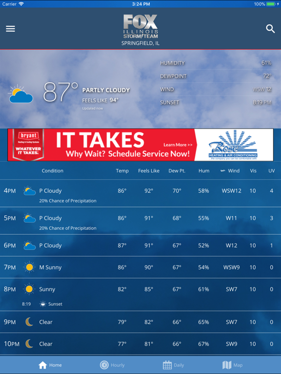 Screenshot #4 pour Fox Illinois Weather App