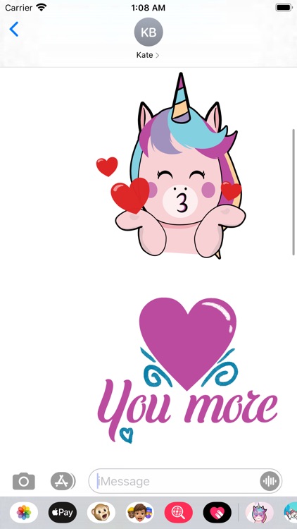 Unicorn Valentine Sticker screenshot-4