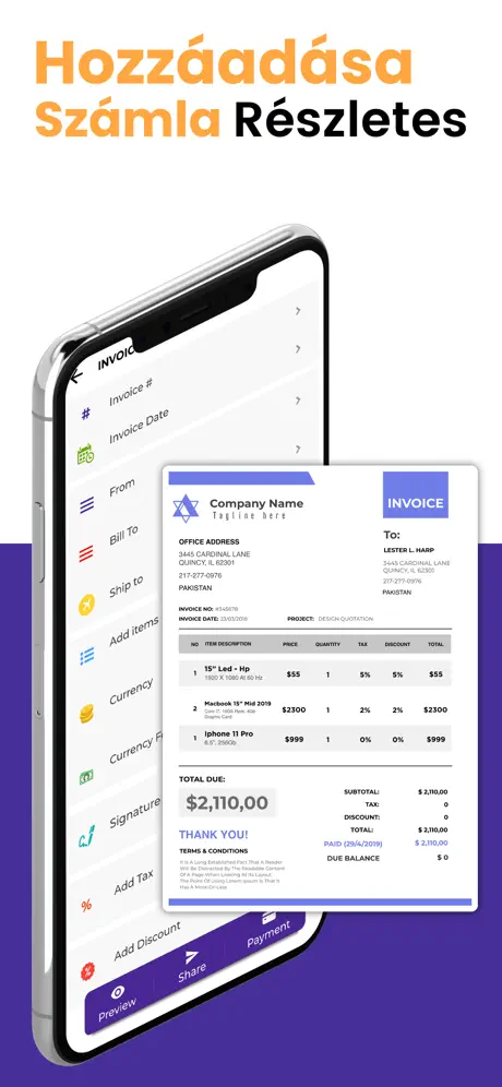 Számla Készítő: Teremt Nyugta