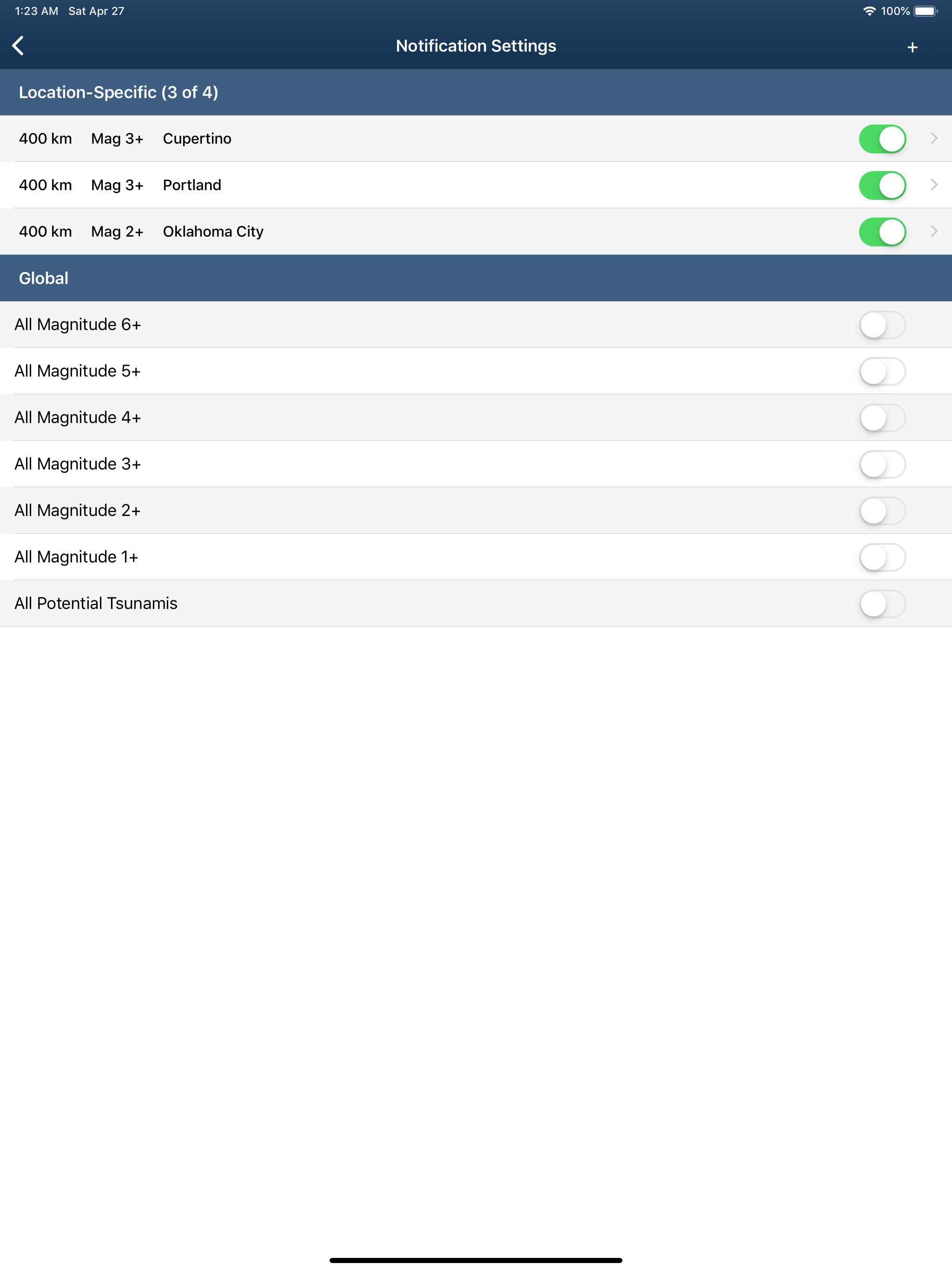 Earthquake Monitor