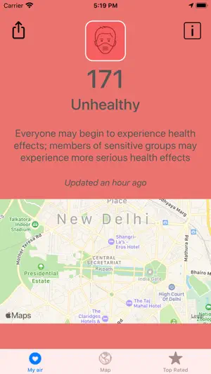Track and Check Air Quality screenshot 1