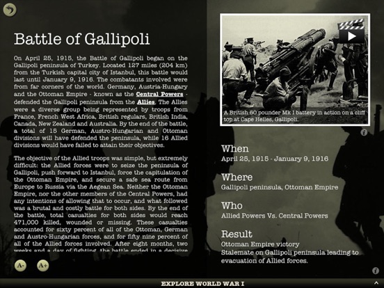 Screenshot #5 pour World War 1 History: WW1