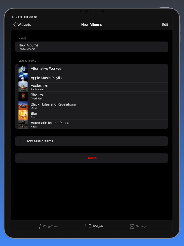 ‎WidgeTunes - Music Widgets Screenshot