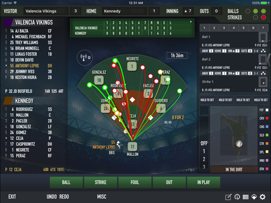 Screenshot #4 pour iScore Baseball and Softball
