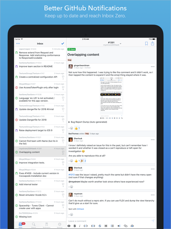 Screenshot #4 pour GitHawk for GitHub