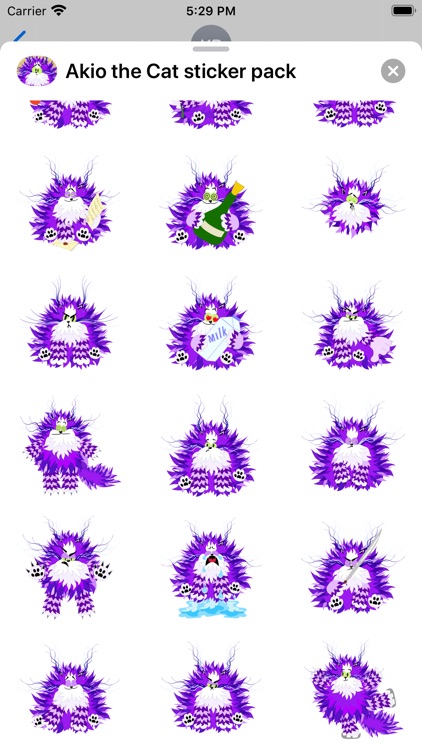 Akio the Cat sticker pack screenshot-4