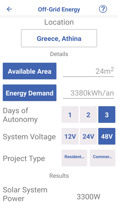 Renewables App Screenshot