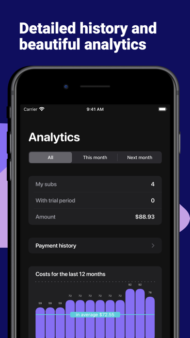 Subsee - Track Subscriptions Screenshot