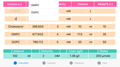 Screenshot #3 pour Liposome Calculator