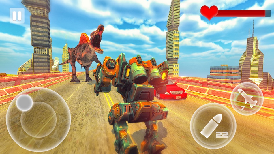 #2. Robot Vs Dinosaur (iOS) By: Mir Hamza Hasan