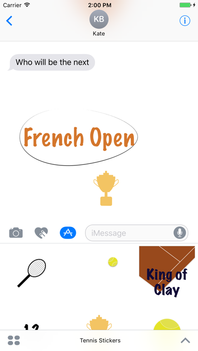 Fun Tennis Animated Stickers Screenshot