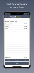 Project Hours Time Tracking screenshot #3 for iPhone