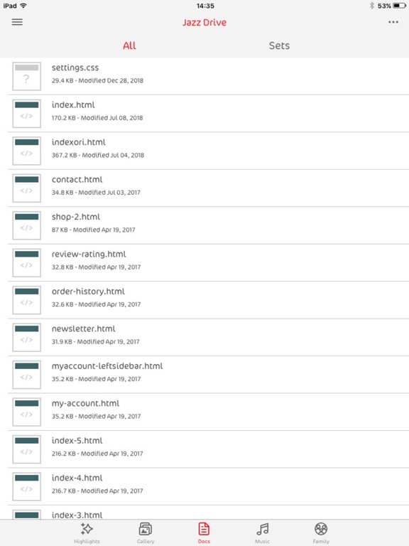 Jazz Drive iPad screenshot 5 - Utilities app
