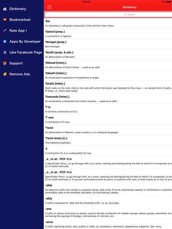 English Dictionary + Speaking iPad screenshot 4 - Reference app