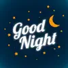 Good Night Typography Stickers delete, cancel