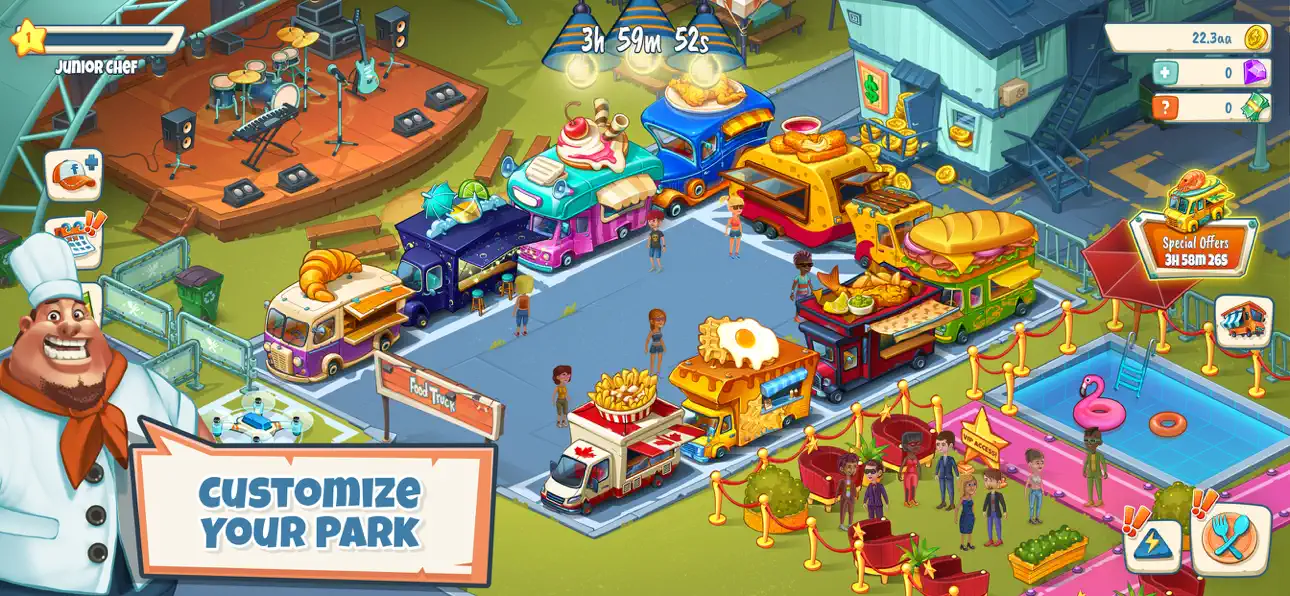 Idle Food Truck Tycoon™ Hack screenshot 1 - iOS game interface