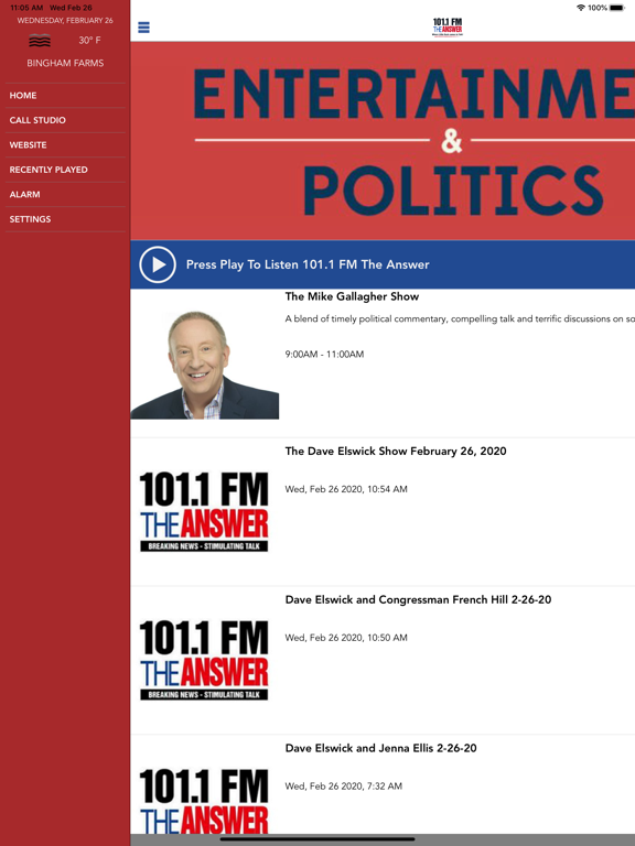 Screenshot #5 pour 101.1 FM The Answer