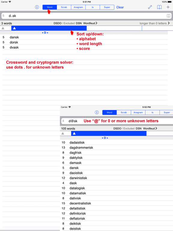 Screenshot #5 pour Dansk Words Finder PRO